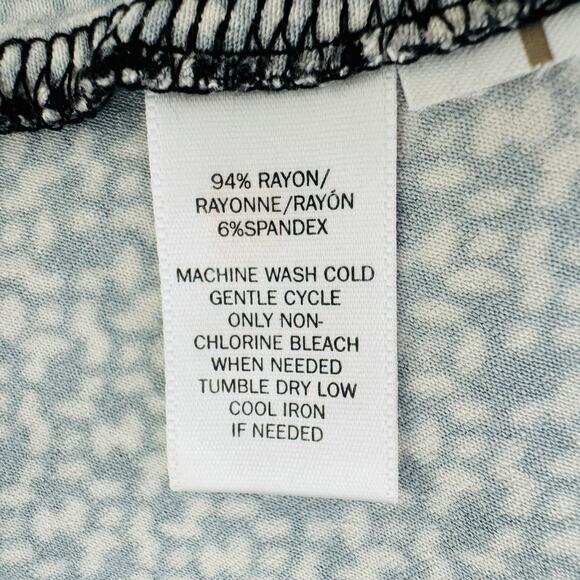 Ann Taylor LOFT Womens Black White Geometric Sleeveless Tank Flowy Dress XS NEW - Picture 6 of 6